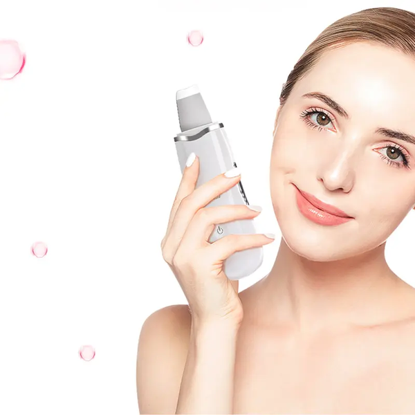 Ультразвуковий скраббер портативний для чищення обличчя Face Cleaner 8816 / Очищувач порів / Скрабер ліфтинг МА-452 фото