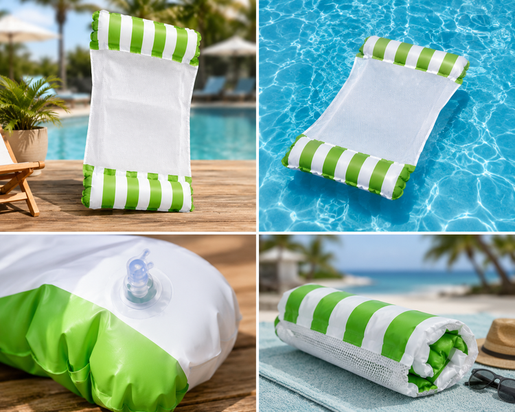 Надувний водний гамак, пліт / Матрац для плавання Pool Loungers / Гамак для плавання з надувними камерами KARMA554 фото