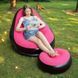 Надувний диван з пуфом Air Sofa / Надувне велюрове крісло з пуфом+насос Рожевий 255874321/3 фото 1