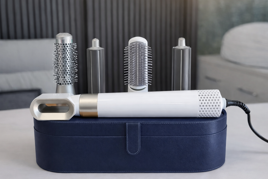 Стайлер Hot Air Styler 5в1 для укладання волос, 1000 Вт, 5 насадок, з кейсом Білий J5975 фото