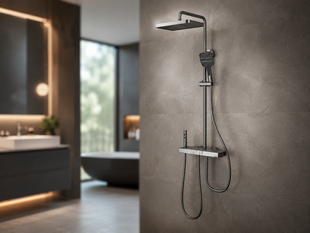 Душ/змішувач Faucet CR25-HT028 багатофункціональний метал / Душова система із змішувачем для ванної кімнати / Душова система з тропічним душем M17765 фото