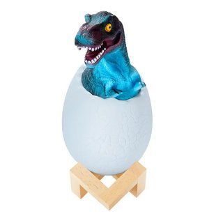 Дитячий світильник SUNROZ 3D Dinosaur Lamp лампа-нічник "Динозаврик у яйці" з пультом ДУ 205000000 фото