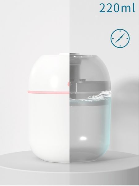 Ультразвуковий міні зволожувач повітря USB Humidifier з підсвічуванням 2051441 фото