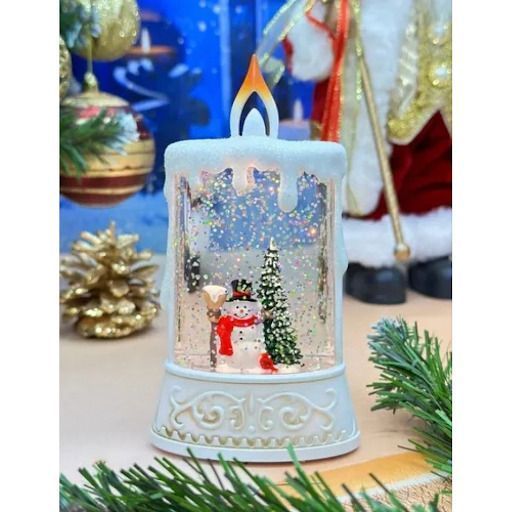 Новорічний музичний нічник-світильник XMAS wdl 23005c Музична свічка з Ведмедиком sp3577 фото