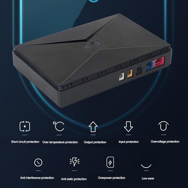 Міні-ДБЖ Andowl Q-UP900X1 &ndash; безперебійник 10000 mAh для Wi-Fi роутера, модему, IP-камер та LED-освітлення G6795 фото
