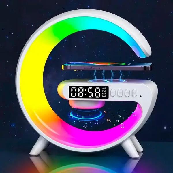 Настільна смарт-лампа з бездротовою зарядкою та динаміком Smart Light Sound Machine G63 G63 фото