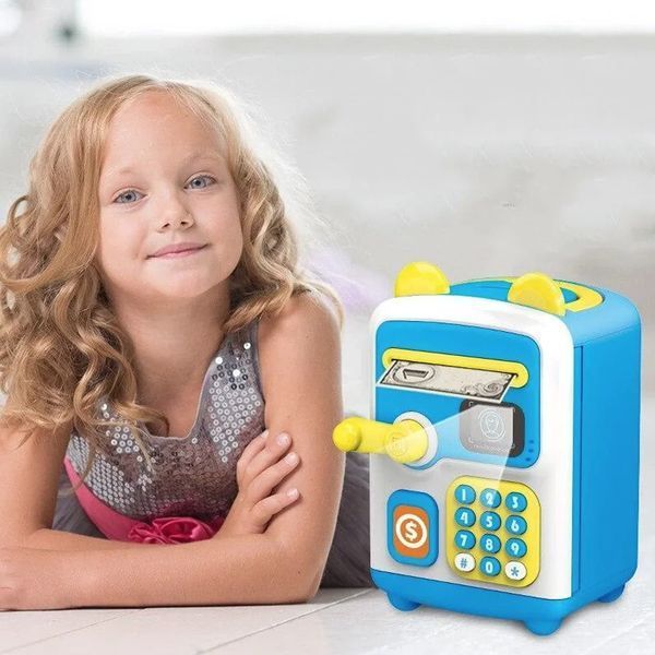 Електронна скарбничка-сейф із кодовим замком Face Recognition Money BOX 2124113 фото