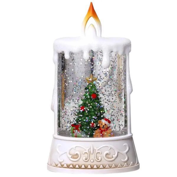 Новорічний музичний нічник-світильник XMAS wdl 23005c Музична свічка з Ведмедиком sp3577 фото