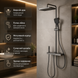Душ/змішувач Faucet CR25-HT028 багатофункціональний метал / Душова система із змішувачем для ванної кімнати / Душова система з тропічним душем M17765 фото 4