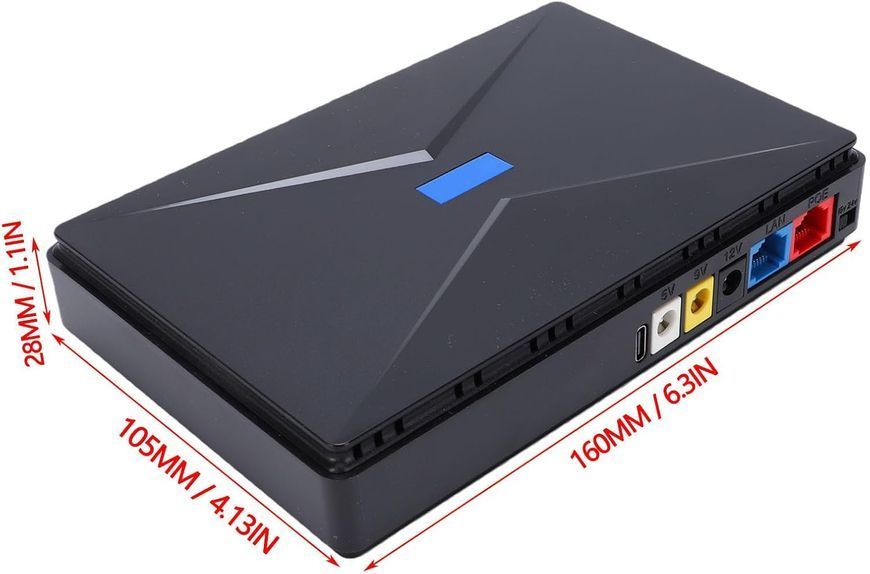 Міні-ДБЖ Andowl Q-UP900X1 &ndash; безперебійник 10000 mAh для Wi-Fi роутера, модему, IP-камер та LED-освітлення G6795 фото
