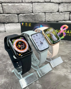 Смарт годинник 8 серії Smart Watch GS8 Мах 45mm українське меню з функцією дзвінка Золотий безрамковий дисплей 509632842 фото