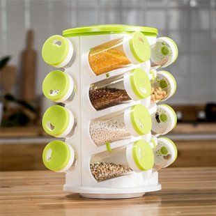 Стійка для зберігання спецій spice rack sixteen in one, набір для спецій 16 в 1 20544100 фото
