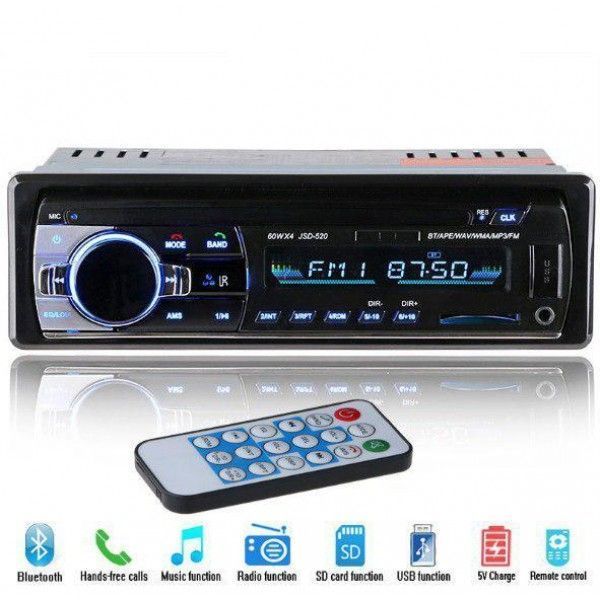 Автомагнітола JSD-520BT +AUX +Радіо +Bluetooth, Bluetooth магнітола в машину, Автомобільна магнітола 1 din sp5521355 фото