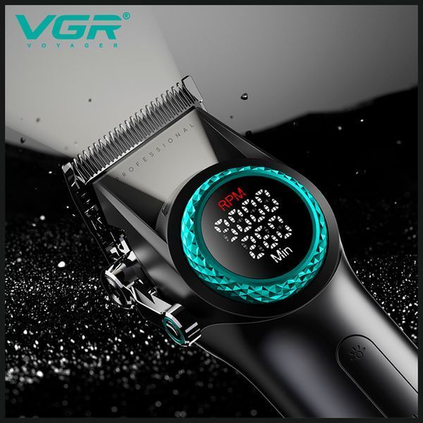 Акумуляторна машинка для стрижки VGR V-001, 10 насадок, 9000 RPM, АКБ 4600 mAh, LED дисплей 239V-001 фото