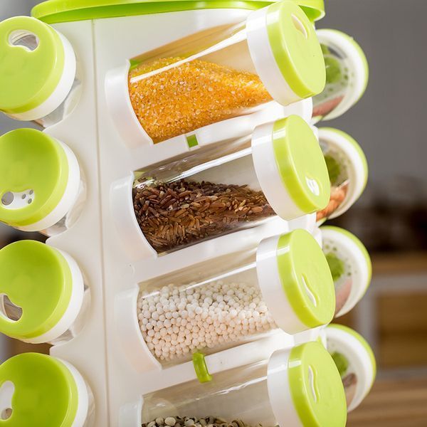 Стійка для зберігання спецій spice rack sixteen in one, набір для спецій 16 в 1 20544100 фото