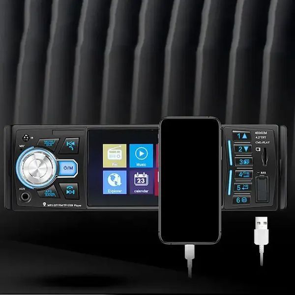 Автомагнітола 4026 BT Touch з екраном 4.1" ISO 1Din MP5 Bluetooth USB FM microSD 2394026 фото