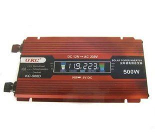 Перетворювач напруги для авто 12V-220V 500W з LCD дисплеєм КС500 фото