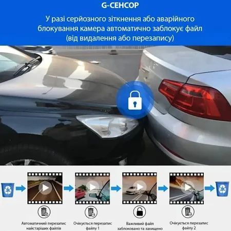Автомобільний відеореєстратор M8 3,16-дюймовий Full HD 1080P екран з двома камерами MA648 фото