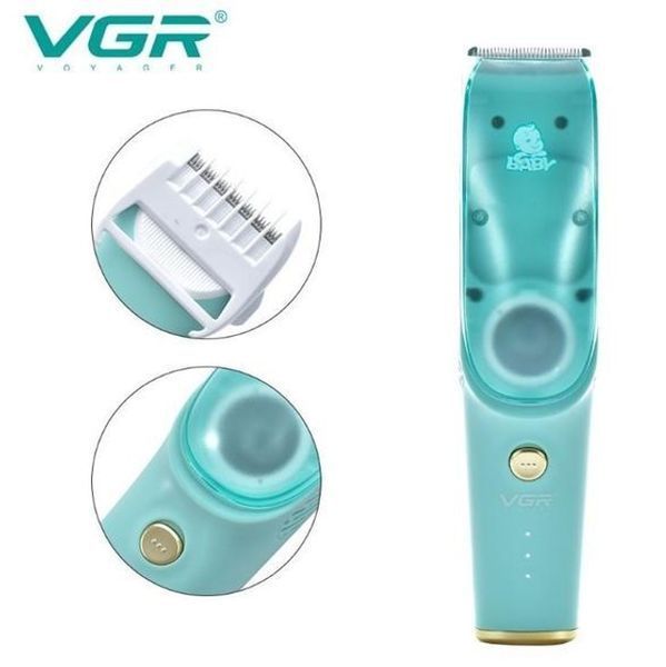 Безшумна машинка для стрижки дітей та немовлят VGR Baby V-151, Бездротовий тример 3 насадки з витяжкою 239V-151 фото