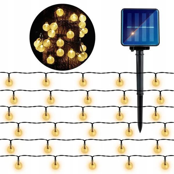 Гірлянда вулична LED лампочки SOLAR GARDEN LIGHT 834-122 WW на сонячній батареї 2019082 фото