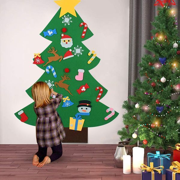 Дитяча ялинка з іграшками з фетру на стіну 95 х 70см Chrismas Free G8179 фото