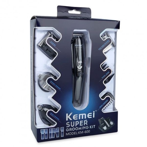 Бритва, триммер, машинка для стрижки волосся Kemei KM-600 тримвер з підставкою. 205858 фото
