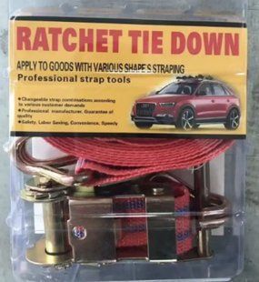 Страхувальний трос 1.5m, страхувальна стрічка з натягувачем Safety rope RATCHET TIE DOWN 2053268 фото