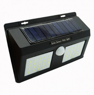 Подвійний Світильник сонячна панель із датчиком руху Solar Sensor Wall Light 1626A 22600542 фото