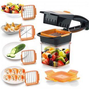 Овочерізка з контейнером 5 в 1 Nicer Dicer Quick pr689767 фото