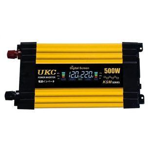 Автомобільний інвертор Жовтий / Перетворювач напруги з 12-220V, 500Вт, 2хUSB sp10529 фото