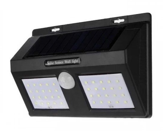 Подвійний Світильник сонячна панель із датчиком руху Solar Sensor Wall Light 1626A 22600542 фото