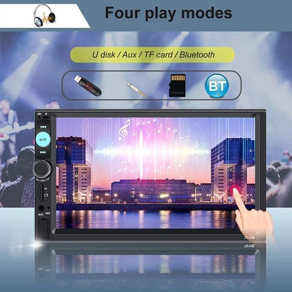 Автомагнітола CML-PLAY 7010B 2DIN з пультом дистанційного керування (сенсорний екран) ME85236 фото