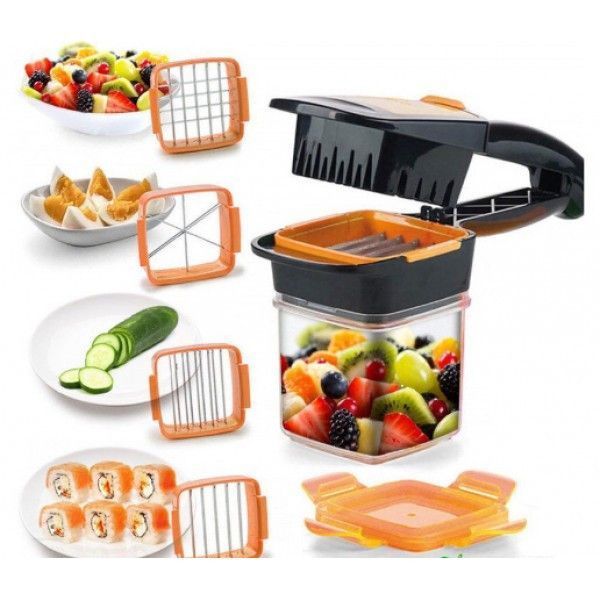 Овочерізка з контейнером 5 в 1 Nicer Dicer Quick pr689767 фото