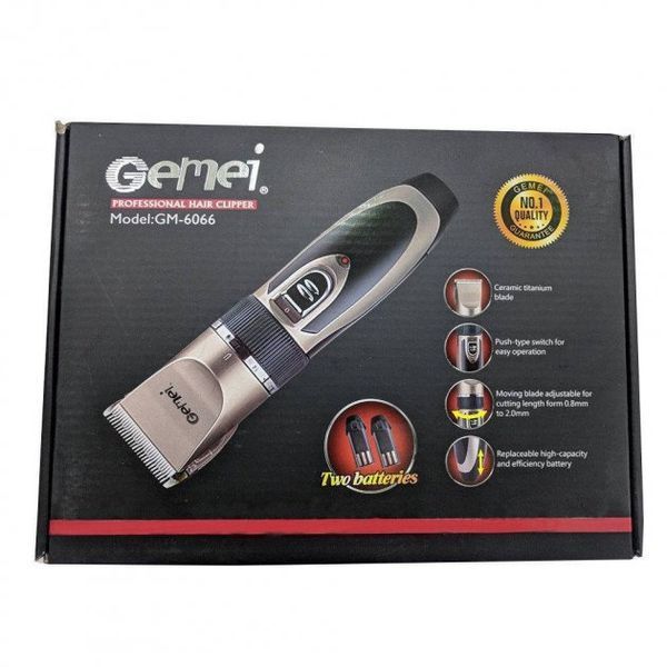 Професійна акумуляторна машинка для стрижки GEMEI GM-6066 sa5445802 фото