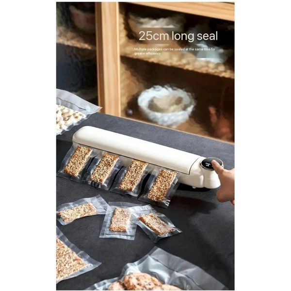Вакуумний пакувальник харчових продуктів Vacuum Sealer із сенсорним дисплеєм + 10 пакетів G5873 фото