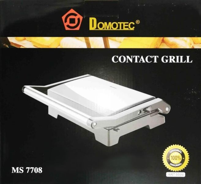 Гриль контактний Domotec MS 7708, притискний гриль sp5594 фото