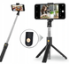 Монопод-трипод для селфі Selfie K22 + знімний Bluetooth пульт / палиця селфі з тринога К22 (Чорний) 646364 фото 1