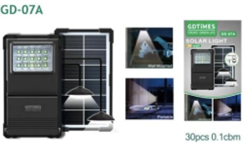 Портативна станція для заряджання GD 07A із сонячною панеллю (30) sp789 фото