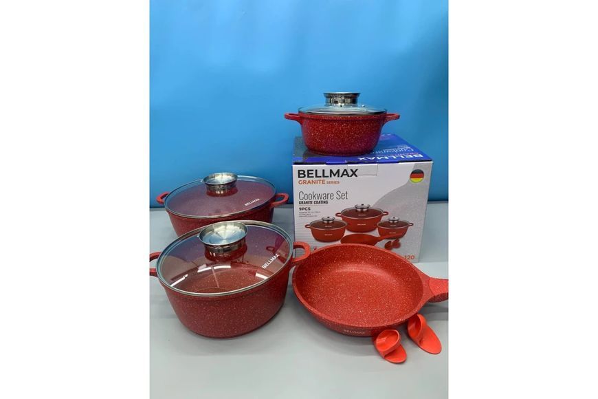 Набір посуду 9 предметів Bellmax Cookware Set BM-120 2128233 фото
