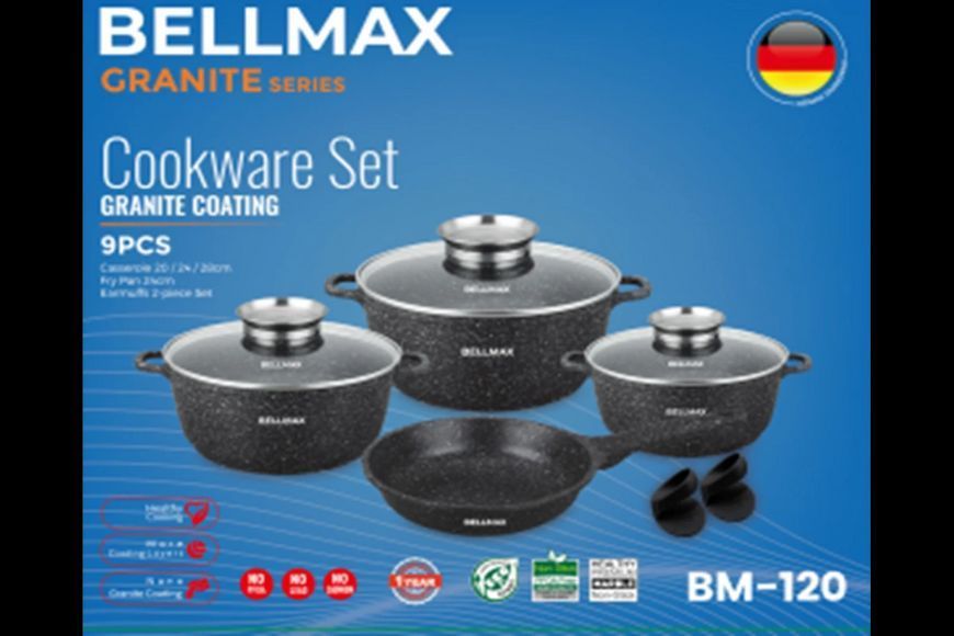 Набір посуду 9 предметів Bellmax Cookware Set BM-120 2128233 фото