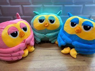 М'яка іграшка Happy Baby Сова плед-подушка трансформер 3 в 1 OS0123654789 фото