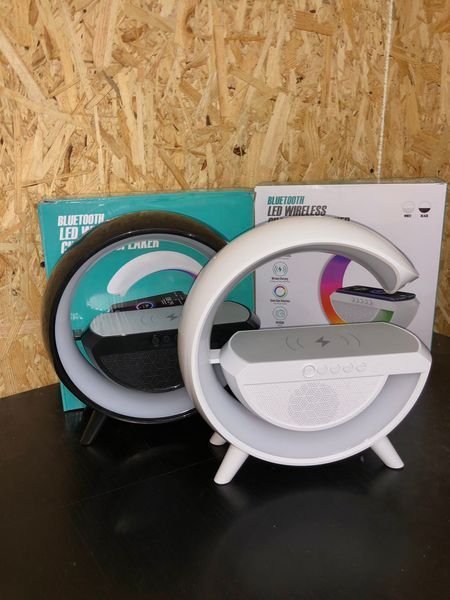 Розумний світильник/Нічник з бездротовою зарядкою для телефону/Bluetooth-колонка ME8888 фото