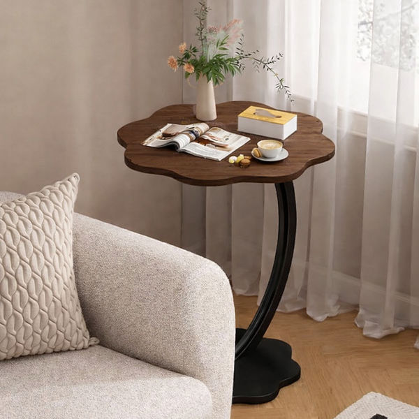 Приліжковий кавовий столик Flower 40х30х60 см Темне-Дерево M17577 фото