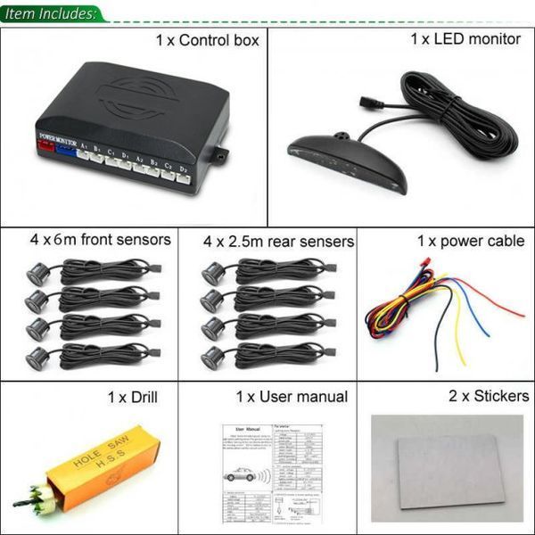 Паркувальна система | Парктронік на 8 датчиків Car Radar Parking sp5521354 фото