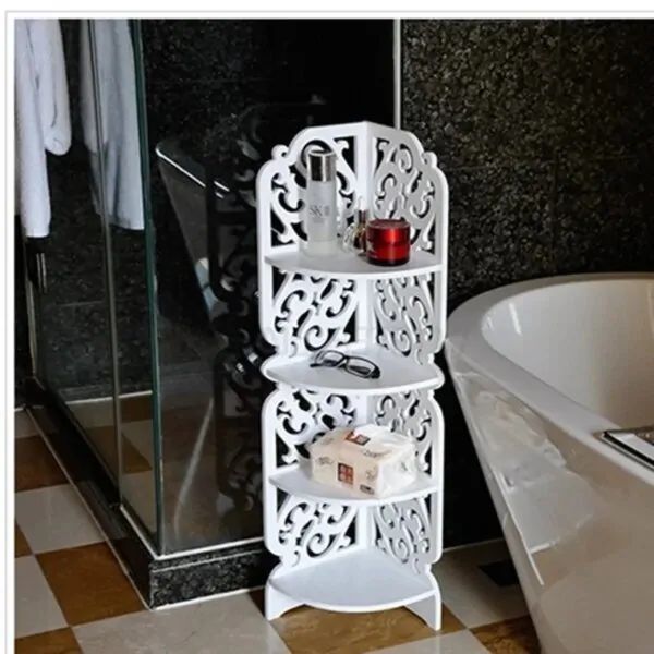 Полиця стелаж пластикова у ванну кутова PK-04 (80cm*20cm*20cm) M16764 фото