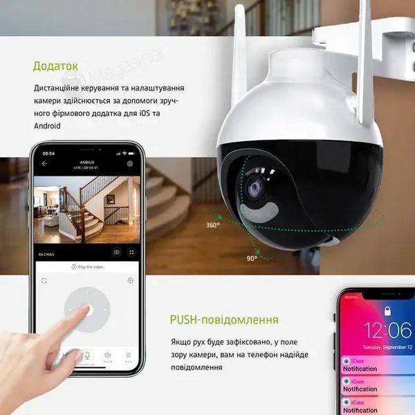 Камера 6МП IP N18-6mp видеокамера поворотная CAMERA Ap ICSEE 6 mp + Блок питания 2051672 фото