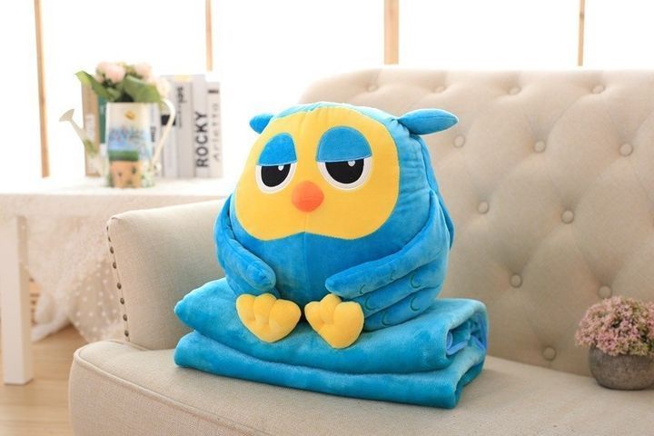 М'яка іграшка Happy Baby Сова плед-подушка трансформер 3 в 1 OS0123654789 фото