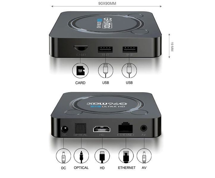 Приставка V-BOX G96 Max W2 4K 4/64 UltraHD Android 11 Mu996589 фото