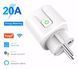 Розумна смарт WiFi розетка 20А з лічильником електроенергії та таймером Біла Розетка Smart Plug з енергометром G5299 фото 1