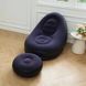 Надувний диван з пуфом Air Sofa / Надувне велюрове крісло з пуфом+насос Фіолетовий 255874321/4 фото 2